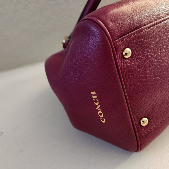 Euc Coach Madison Cranberry Leather Mini Shoulder Bag Handbag - Picture 13 of 15